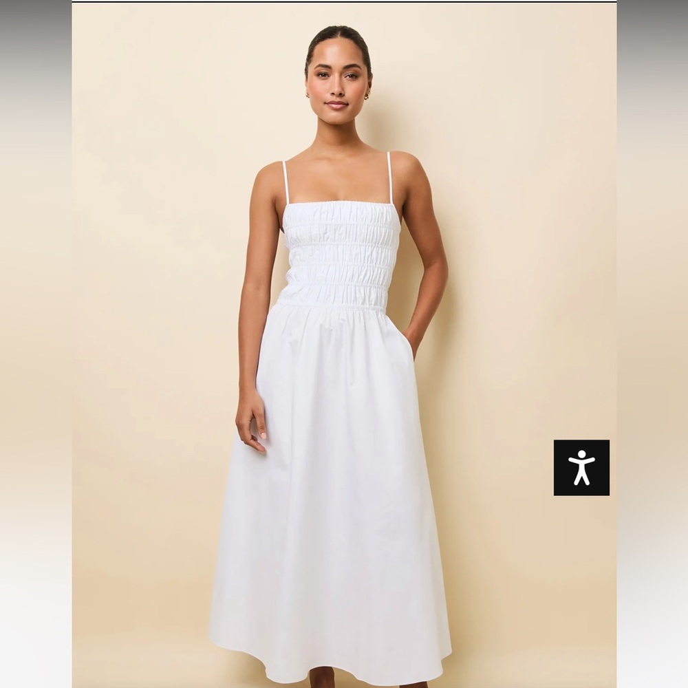 NWOT Solid & Striped Delta Midi Dress Optic White